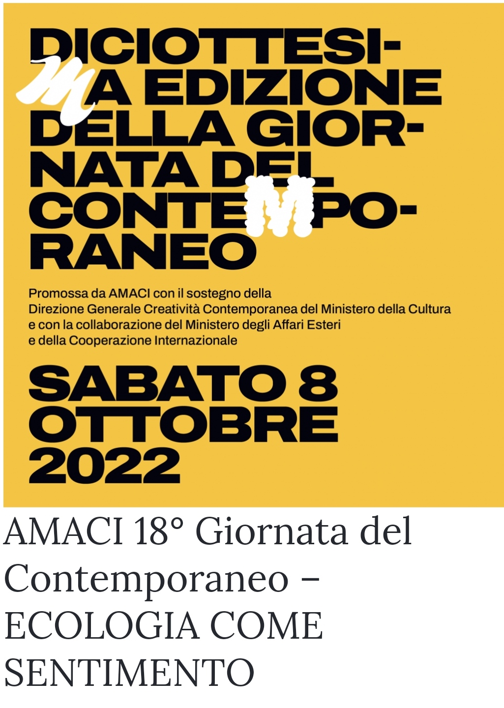 18° giornata del contemporaneo